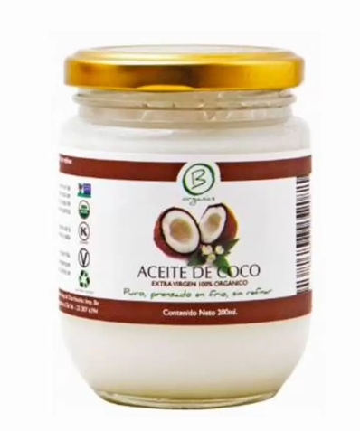 ACEITE DE COCO ORGANICO EXTRA VIRGEN BE ORGANICS 200 ML