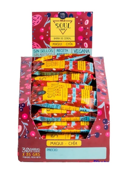 SOUL BAR MAQUI CHIA 30 UNIDS X 35 GRS WILD FOODS