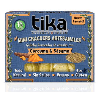 TIKA CRACKERS CURCUMA SESAMO 140 GRS X 10 UNIDS
