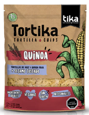 TIKA TORTIKAS QUINOA SESAMO TOSTADO 180 GRS X 12 UNIDS