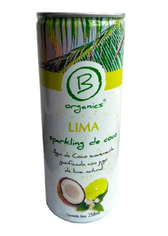 SPARKLING DE COCO LIMA BE ORGANICS 250 ML X 24 UNIDS