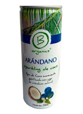SPARKLING DE COCO ARANDANO BE ORGANICS 250 ML X 24 UNIDS