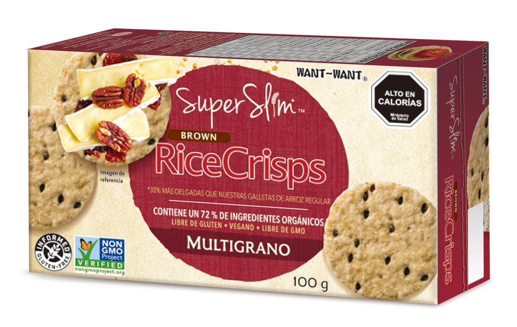 RICE CRISPS SUPERSLIM MULTIGRANO WW 100 GRS X 12 UNIDS